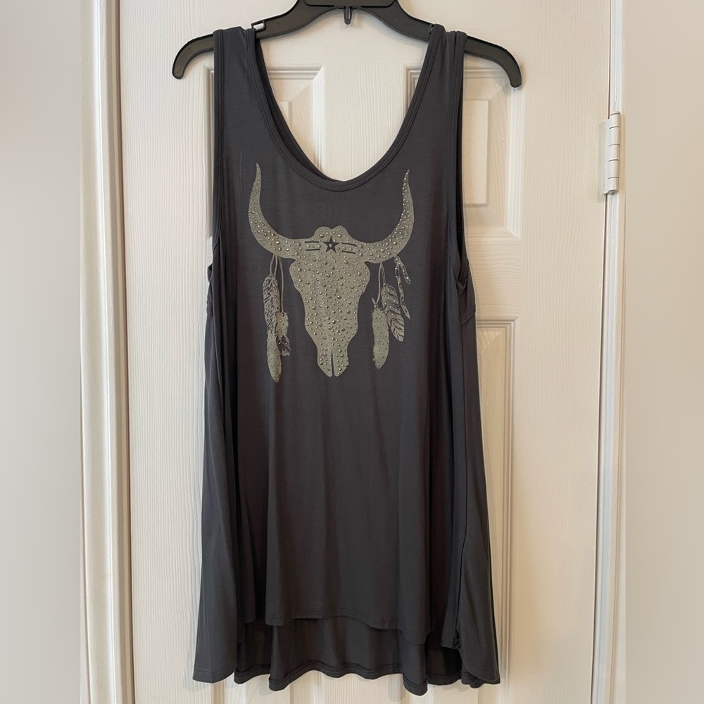 Vocal Rhinestone Tank Size Large NWT Bootbarn